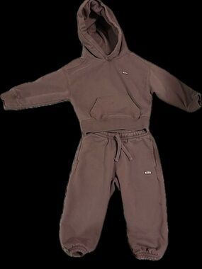 Kith Kids Brown Hooded Sweatshirt & Joggers Set